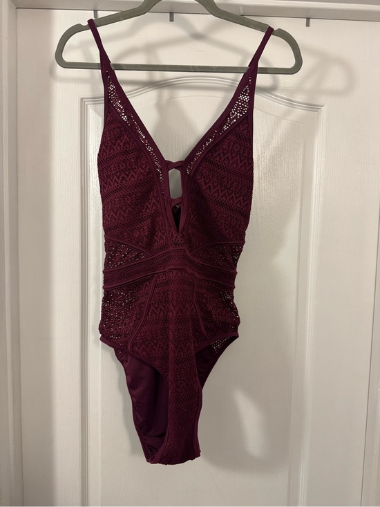 Other - Lace One-Piece Swimsuit in Deep Burgundy